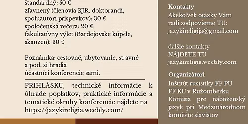 Jazyk a n\u00e1bo\u017eenstvo v slovanskom kult\u00farnom priestore