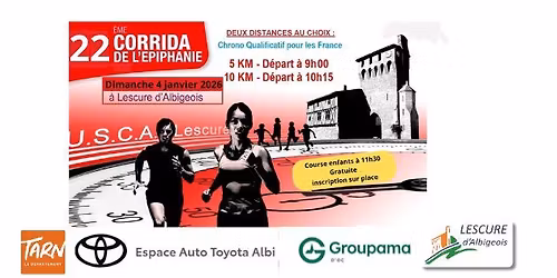 22 \u00e8me CORRIDA DE L'EPIPHANIE 2026