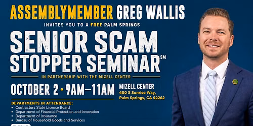 Palm Springs Senior Scam Stopper Seminar