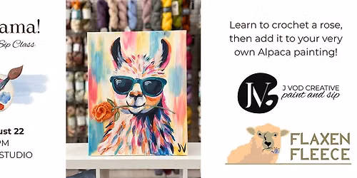 No Probllama! Crochet + Paint & Sip Class