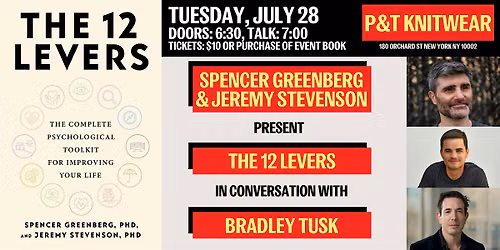 "The 12 Levers" Book Launch, w\/ Spencer Greenberg & Jeremy Stevenson