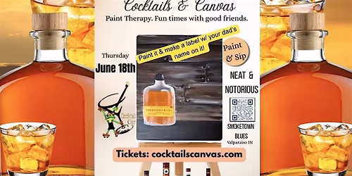 "Neat & Notorious" Cocktails and Canvas Fun Paint & Sip Social Art Event