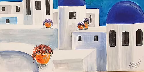 PENWORTHAM Paint Night - Santorini Skyline