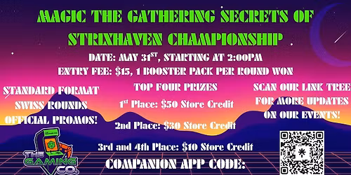 MAGIC THE GATHERING SECRETS OF STRIXHAVEN CHAMPIONSHIP