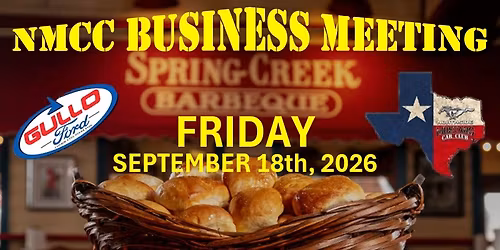 NMCC BUISNESS CLUB MEETING! "COME HELP SHAPE THE CLUB"