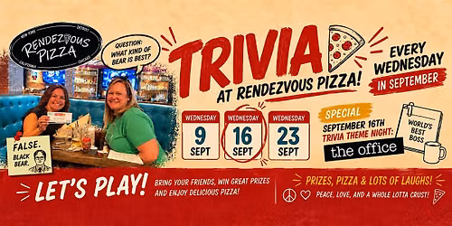 Your Wednesday Plans Just Got Smarter Trivia at Rendezvous Pizza