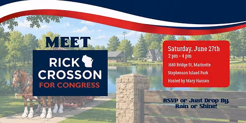 Meet Rick Crosson @ Stephenson Island Park, Marinette