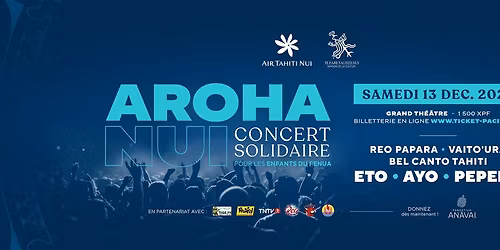 Concert caritatif Aroha Nui | Pour les enfants du Fenua