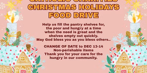 Catholic Charities Food Drive at Holy Faith