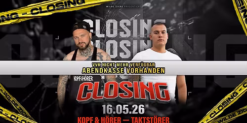 \ud83d\udc10\ud83d\udda4Zicke CLOSING w\/ Taktst\u00f6rer & Kopf&H\u00f6rer\ud83d\udda4\ud83d\udc10 | SA. 16. Mai | Wilde Zicke Egeln