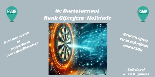 4e Dartstornooi Raak Gijzegem - Hofstade