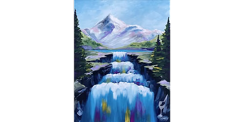 Breathtaking Rocky Waterfall - Paint and Sip in Denver | Classpop!\u2122