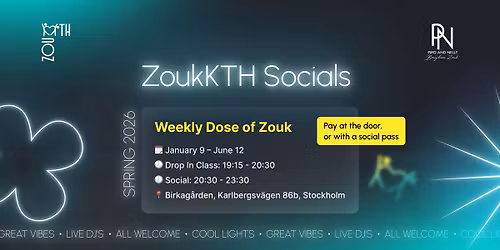 Weekly Zouk Social in Stockholm - by ZoukKTH
