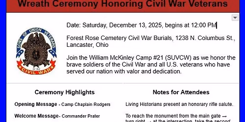 SUVCW Wreath Laying Ceremony