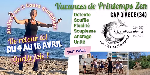 Printemps Qi Gong Ta\u00ef Chi, Cap d'Agde plage du M\u00f4le