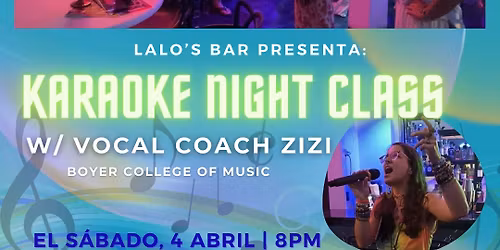 Karaoke Night Class \ud83c\udfa4 April 4!