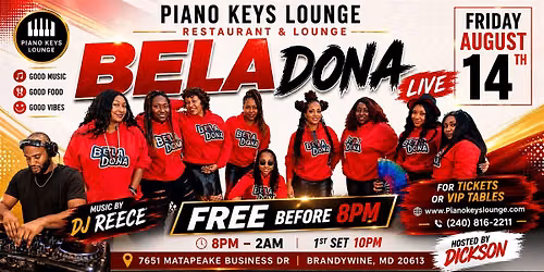 BELA DONA LIVE @ Piano Keys Restaurant & Lounge August 14th