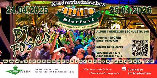 Niederrheinisches Bierfest - Die Bierstra\u00dfe mitten in Menzelen