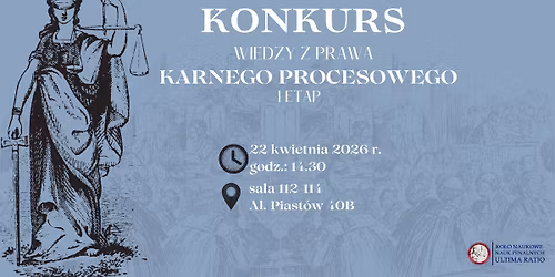 Konkurs Wiedzy z Prawa Karnego Procesowego