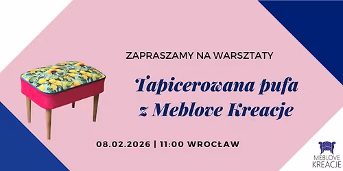 Tapicerowana pufa z Meblove Kreacje - Wroc\u0142aw