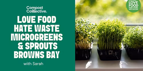 Free Love Food Hate Waste Workshop: Microgreens and Sprouts \u2013 Browns Bay