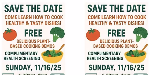 Cooking Demo & Health Screening