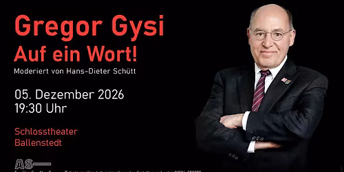 Gregor Gysi - Auf ein Wort!    |   Ballenstedt