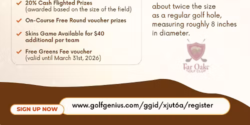 Turkey Day Big Cup 3-Person Scramble Friday Edition