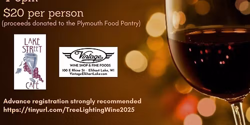 Elkhart Lake Tree Lighting Holiday Wine Tasting