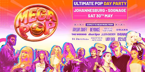 Mega Pop Day Party - Johannesburg!