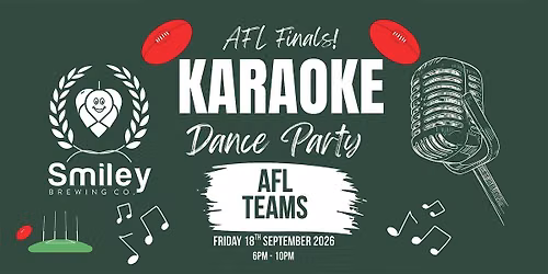 Karaoke Dance Party @ Smiley Brewing - September 2026