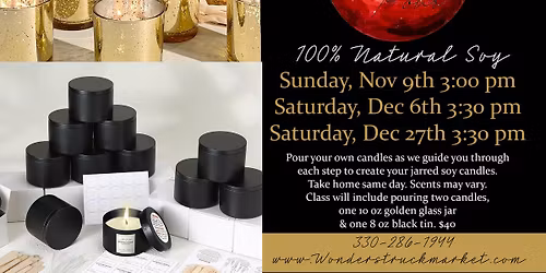 Christmas Candle Pouring Class Nov 9th