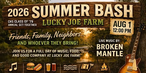 2026 Summer Bash - CDA Class of '79's Annual Summer Get-Away Weekend