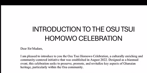 Osu Tsui Homowo Celebrations