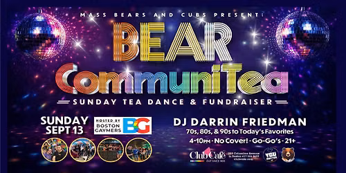 Boston Gaymers Join Mass Bears & Cubs for CommuniTea Sunday, September 13th!