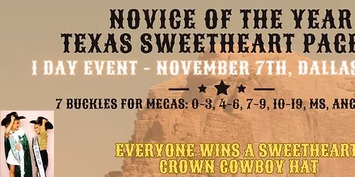 NOTY Texas Sweetheart Event  - 1 day Event - Dallas Nov 7th