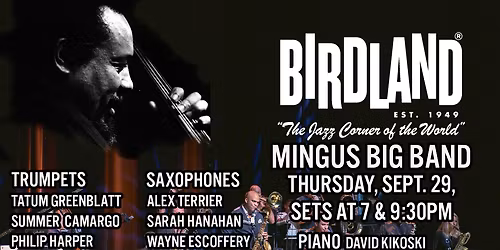 Birdland Big Band performance at Birdland Jazz Club at Birdland Jazz Club