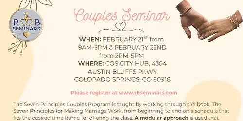 Couples Seminar hosted by RB Seminars 