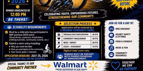GIVS WHEELS FOR CHANGE BIKE GIVEAWAY