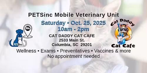 PETSinc Mobile Vet Unit at Cat Daddy Cat Cafe