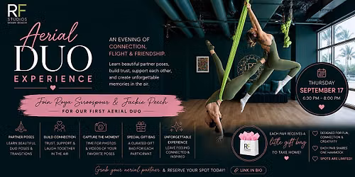Aerial Duo Experience | Beginner Partner Aerial Yoga in Miami Beach