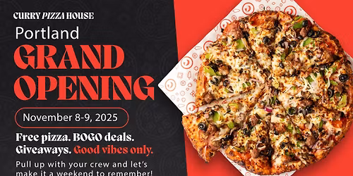 FREE PIZZA! Curry Pizza House Portland Grand Opening