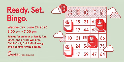 FREE Family Bingo Night at Chick-fil-A 113th & Nall!