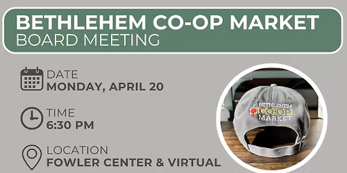 Bethlehem Co-op Market Board Meeting