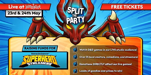 Split the Party Superhero Streamers | Sat 23 & Sun 24, May 2026