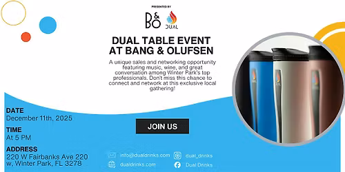 Dual Table Event at Bang & Olufsen