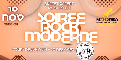 Cours + Soir\u00e9e Rock 4T avec Timmy Rock Moderne
