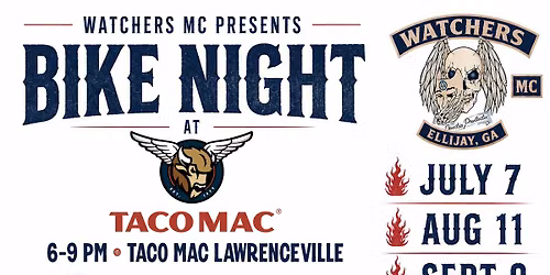 \ud83c\udfcd\ufe0f Bike Night at Taco Mac Lawrenceville \ud83c\udfcd\ufe0f