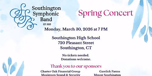 The Southington Symphonic Band's 2026 Spring Concert