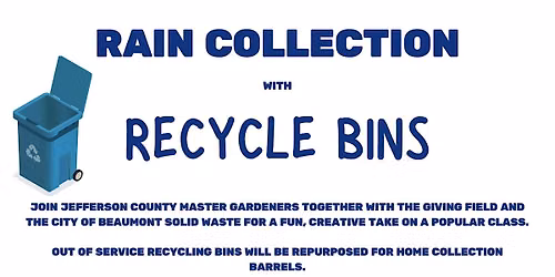 Rain Collection with Recycle Bins